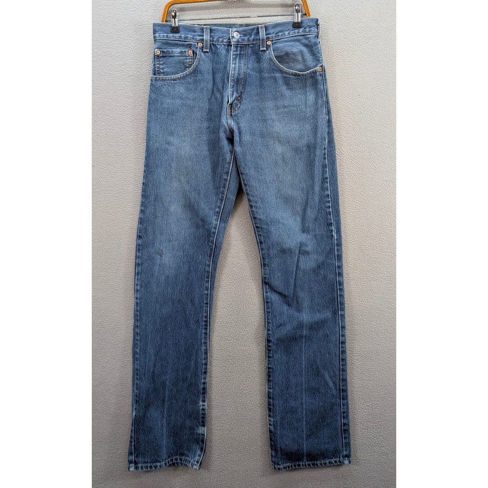 Levi's 517 Denim Bootcut Jeans Slim Fit Men's 32x38 Blue Cotton Med Wash Western